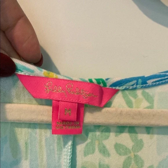 Lilly Pulitzer Tropical Blue and Green Maxi Dress - Picture 2 of 3